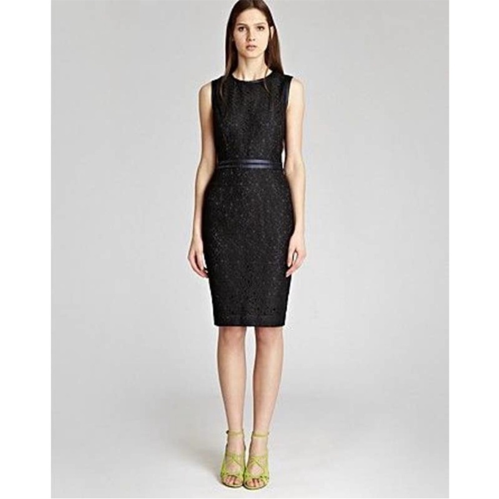 Reiss Black Sleeveless Sheath Dress